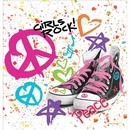 Nappe en plastique Anniversaire Girls rock