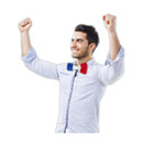 Noeud papillon tricolore France