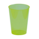 6 verres en plastique rigide vert kiwi 30 cl