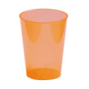 6 verres en plastique rigide orange 30 cl