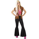 Pantalon disco noir femme