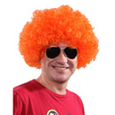 Perruque afro/clown orange standard adulte