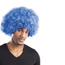 Perruque afro disco bleue adulte