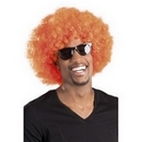 Perruque afro disco orange adulte