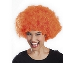 Perruque afro disco orange adulte