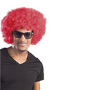 Perruque afro disco rouge adulte
