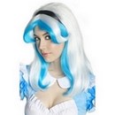Perruque conte de fée blanche et bleue femme
