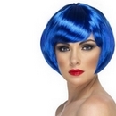 Perruque cabaret courte bleue femme