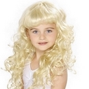 Perruque blonde de princesse fille