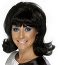 Perruque brune années 60 femme