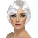 Perruque cabaret courte blanche femme