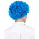 Perruque clown afro bleue adulte - 120g