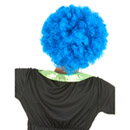Perruque clown afro bleue adulte - 120g