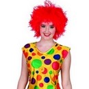 Perruque clown colorée rouge femme