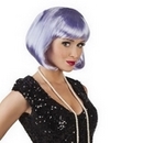 Perruque courte mauve femme