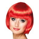 Perruque courte rouge femme