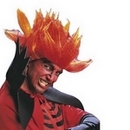 Perruque diable fou orange adulte Halloween