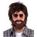 Perruque Dude avec barbe et moustache Adulte