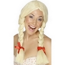 Perruque écolière blonde à nattes femme