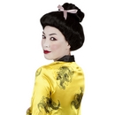 Perruque geisha noire femme