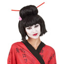 Perruque Geisha noire femme