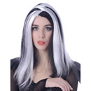 Perruque longue femme sinistre Halloween