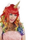 Perruque longue multicolore licorne femme