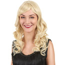 Perruque luxe blonde longue bouclée femme - 251g