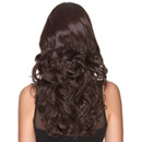 Perruque luxe chatain ondulée avec frange femme - 221g
