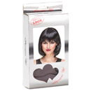 Perruque luxe noire carré plongeant avec frange femme