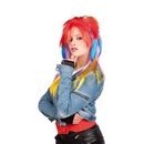 Perruque multicolore punk femme