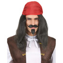 Perruque pirate avec bandana homme