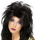 Perruque pop star noire femme