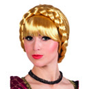 Perruque tressée blonde bavaroise femme