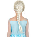 Perruque tressée blonde princesse fille