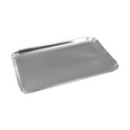 25 plateaux de service en carton rectangle argent 25x34 cm