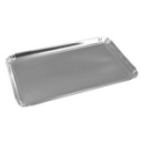 25 plateaux de service en carton rectangle argent 28x42 cm