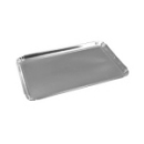 25 plateaux de service en carton rectangle argent 19x28 cm