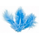 20 plumes de décoration bleu