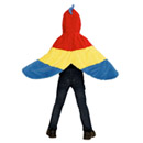 Poncho à capuche perroquet enfant