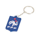Porte clés silicone bleu France FFF