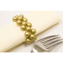 2 ronds de serviette en perles dorés