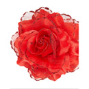 Rose rouge pour cheveux femme