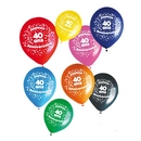 Sachet 8 ballons 40 ans
