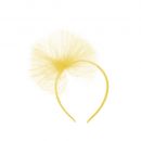 Serre-tête noeud en tulle jaune fille