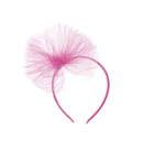 Serre-tête noeud en tulle rose