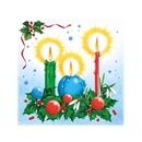 Serviette Bougies