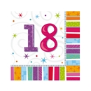 16 Serviettes en papier 18 ans 33 x 33 cm