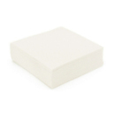 50 serviettes cocktail microgaufré double épaisseur blanc 25 cm