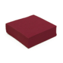 50 serviettes cocktail papier microgaufré double épaisseur bordeaux 25 cm